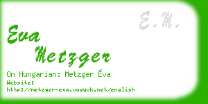 eva metzger business card